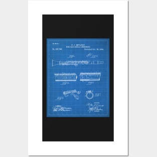 Clarinet Patent - Musician Classical Music Art - Blueprint Posters and Art